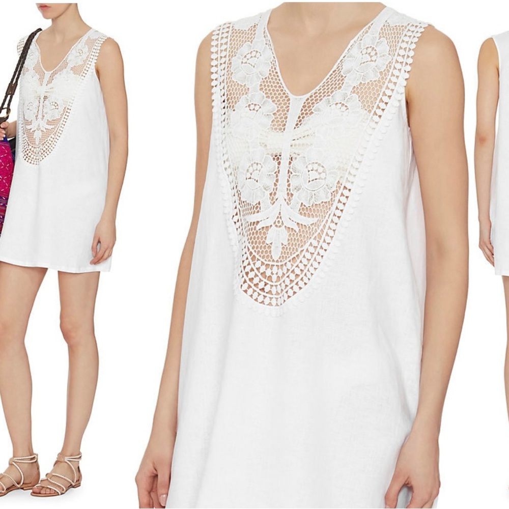 Miguelina Daphne Floral Embroidery Dress
